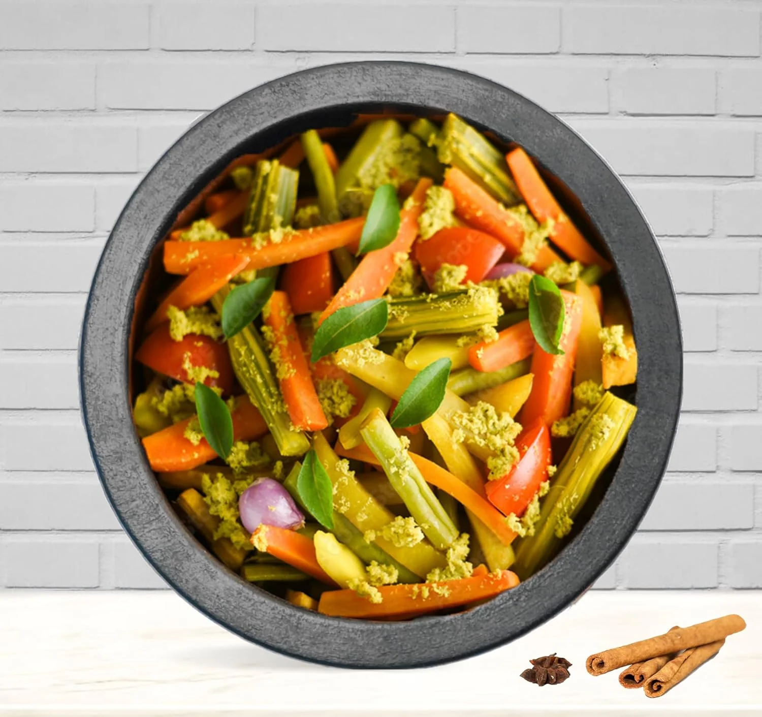 Deep Burned Uncoated Clay Biryani Pot Or Mitti Handi With 2 Wooden Spatulas Complimentary For Cooking & Serving - Black, 2 Liters | Pre-Seasoned Mud Pot - Unglazed, Double Fired, Hand Crafted - Image 2