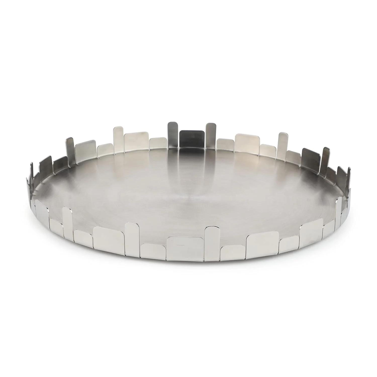 Designer Chrome Stainless Steel Round Tray - Urban Horizon Series | Multipurpose Centre Serving Platter - Premium Serve Ware, Dinnerware & Tableware - Image 6