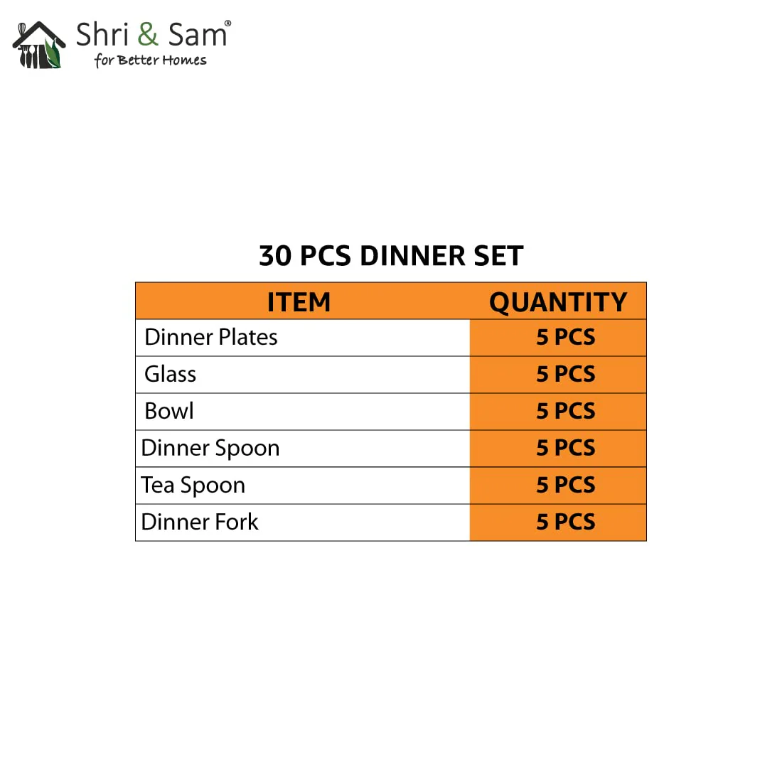 Designer Stainless Steel Shagun Laser Bloom Dinner Set Of 30 Pieces, Silver | 5 Dinner Plate+ 5 Glass+ 5 Bowl+ 5 Pudding Bowl+ 5 Dinner Spoon+ 5 Dinner Fork - Image 3