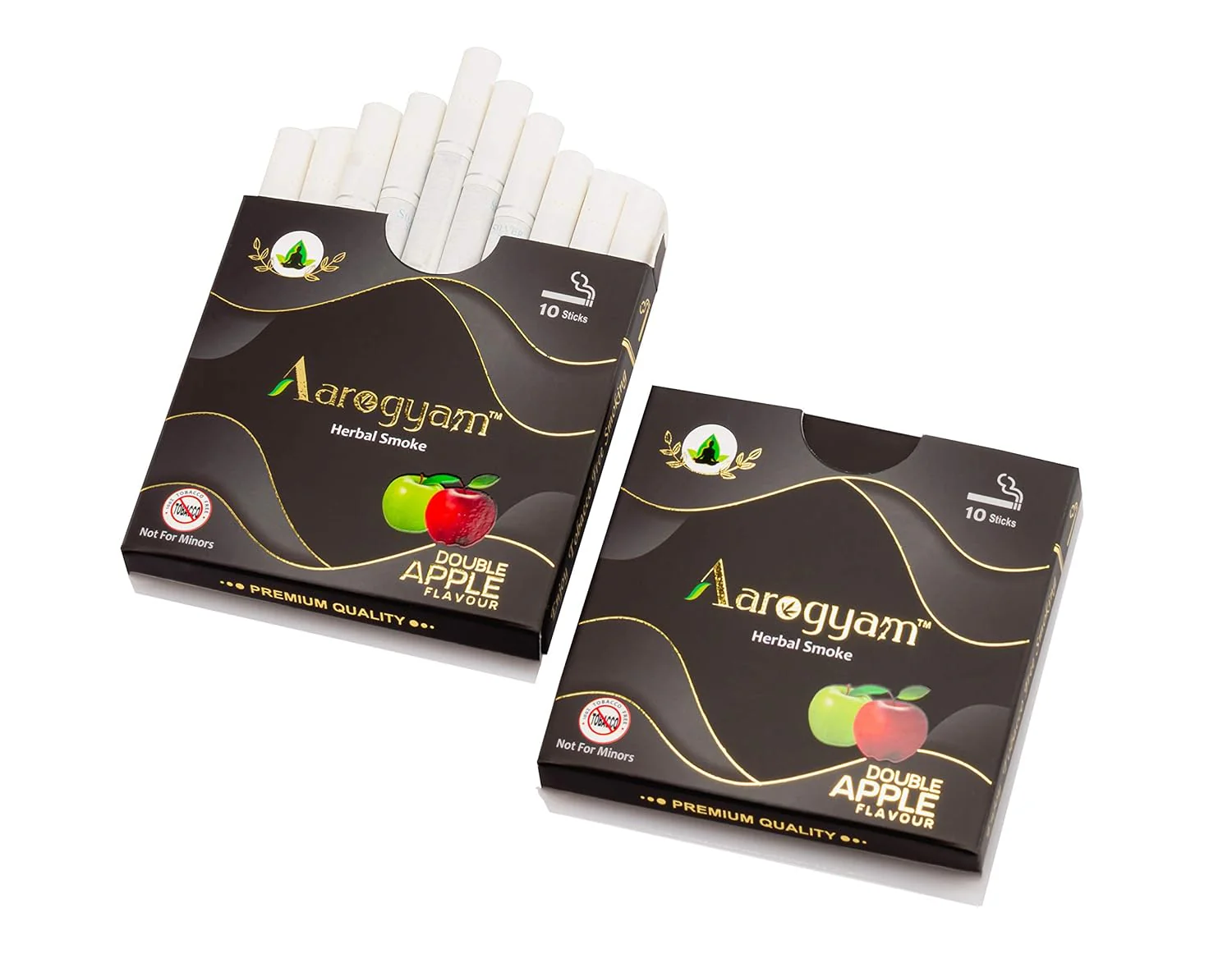 Double Apple Flavour Cigarette For Relieve Stress & Mood Enhance - 10 Sticks In Each Packet | No Bad Smell, Non Addictive, No Harmful - Tobacco & Nicotine Free - Image 3