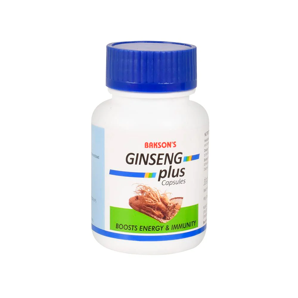Dr. Bakshi's Bakson's Homoeopathy Ginseng Plus Capsule, Used For Strengthening The Immune System, Boosting Energy, Memory & Concentration | 30 Capsules 50gm 0.1lbs