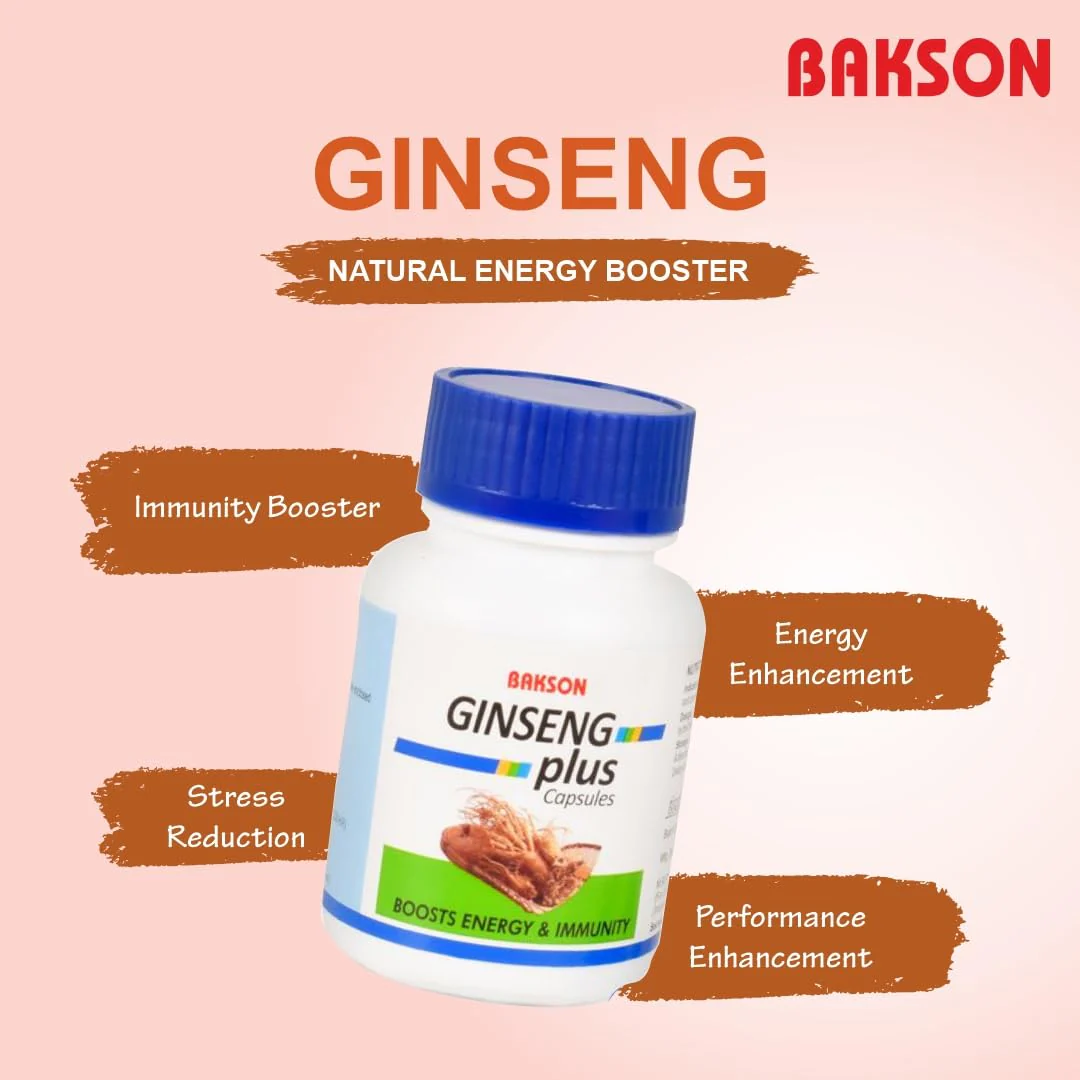 Dr. Bakshi's Bakson's Homoeopathy Ginseng Plus Capsule, Used For Strengthening The Immune System, Boosting Energy, Memory & Concentration | 30 Capsules 50gm 0.1lbs - Image 2
