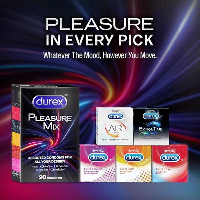 Durex 5 In 1 Pleasure Pack | Assorted Condoms | 20 Units - Image 2