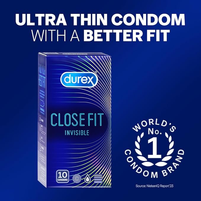 Durex Close Fit Invisible Condoms for Men - 3s | Ultra Thin Condom - Image 2