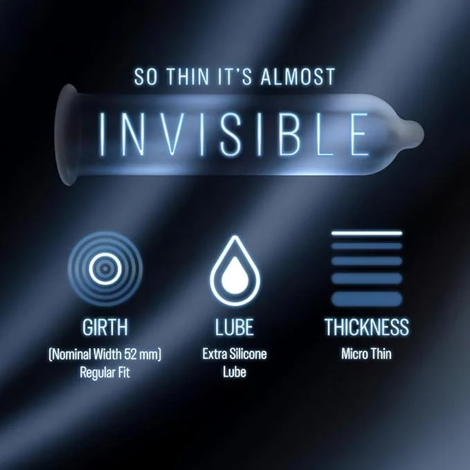 Durex Invisible 003 Condoms 10s | Micro Thin Condom For Maximum Sensations - Image 3