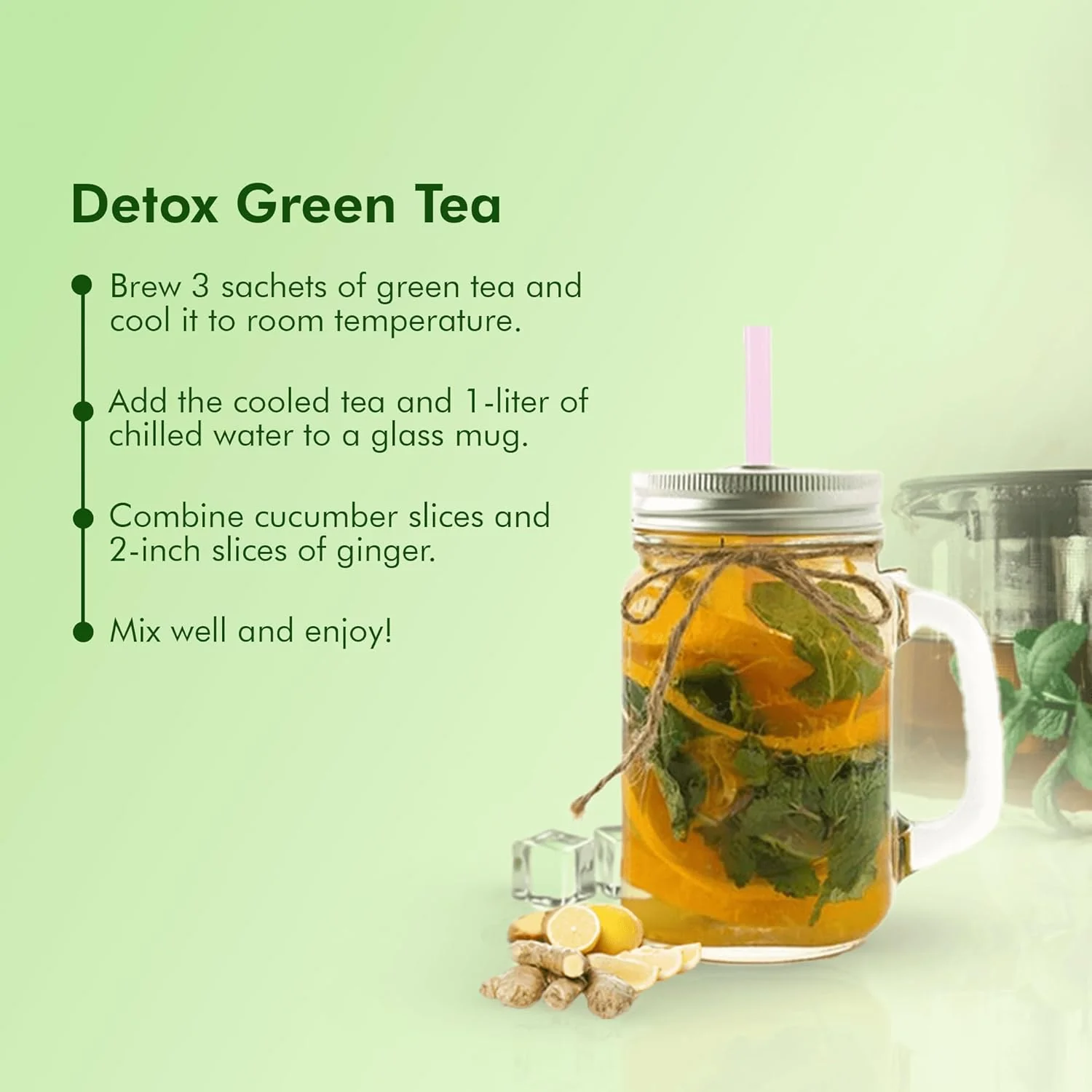 Eco Valley Organic Dandelion Mint Green Tea - 25 Tea Bags | Grown In The Nilgiri Mountains - Zero Calories, Rich In Antioxidant | Low Caffeine - Image 4