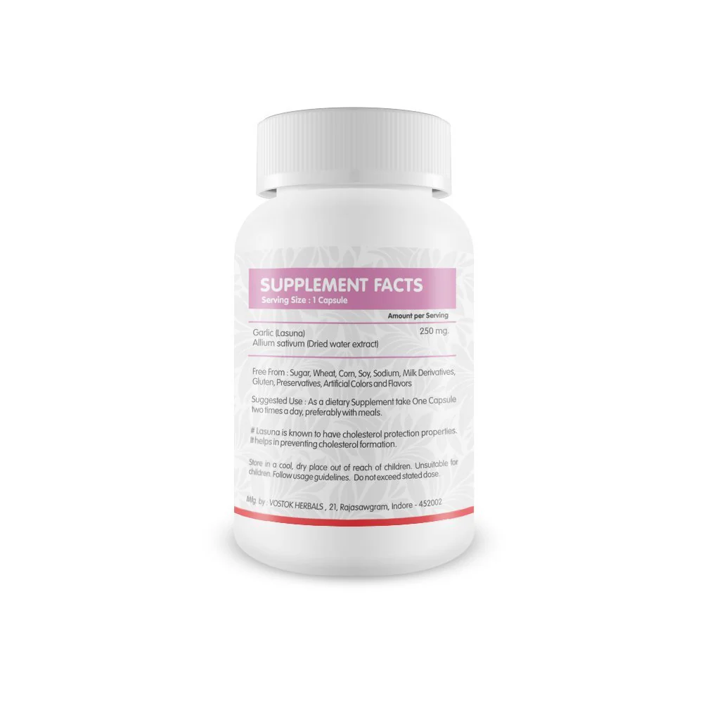 Elcon's Garlic 250mg Heart Care Capsule, Reduces Inflammation, Boosts Immunity, Also Helps To Keep The Cholesterol Low | 60 Capsules 100gm 0.2lbs - Image 2