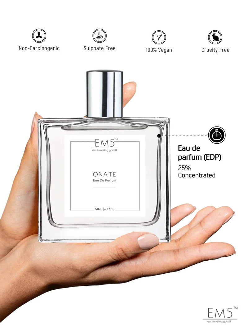 EM5 Onate Eau De Parfum For Men 50 Ml 1.7 Fl.oz. | Strong & Long Lasting | Citrus Lavender Woody | Luxury Gift For Men - Image 3