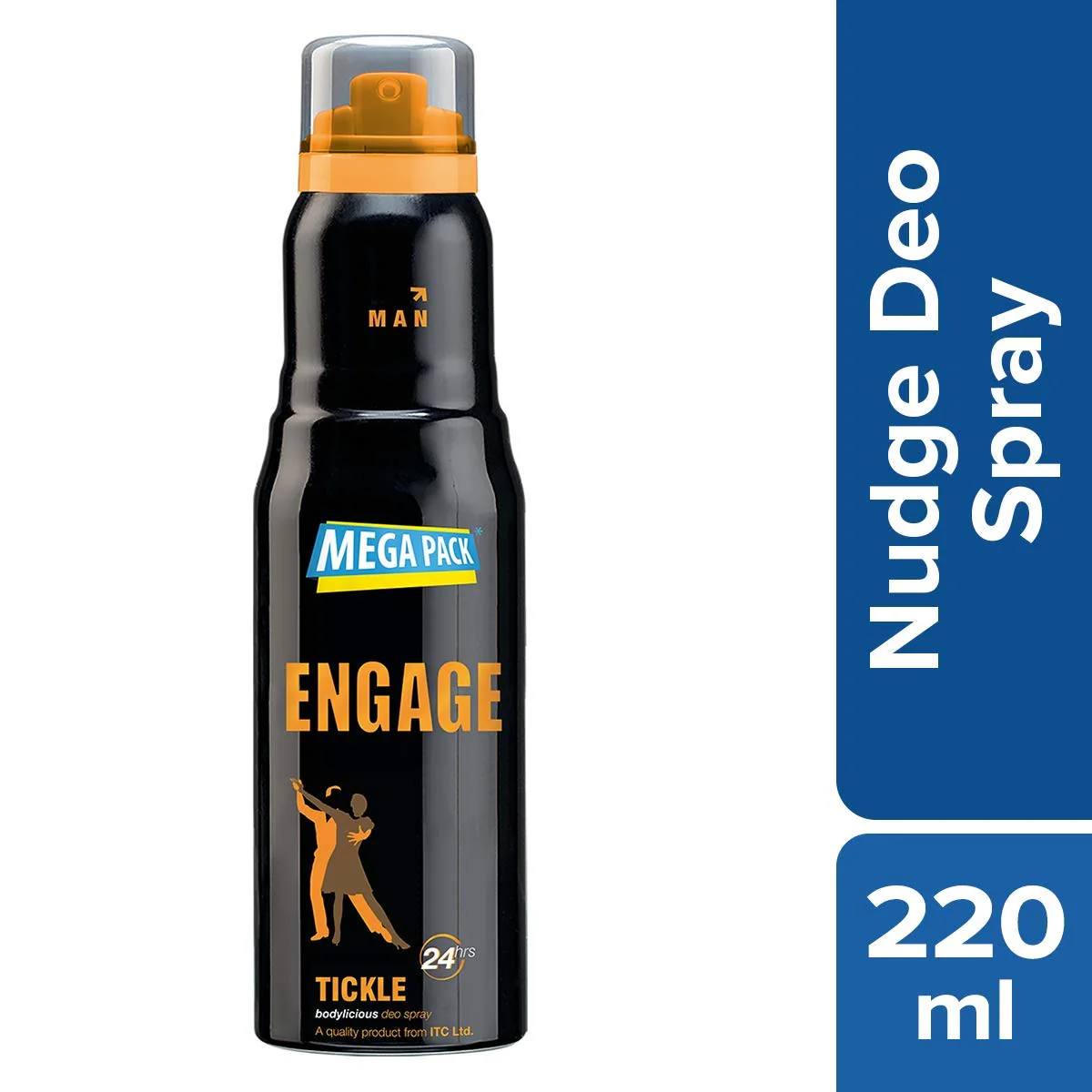 Engage Tickle Deodorant Skin Friendly , 220ml 7.4 Fl.oz. & M2 Perfume Spray Citrus & Lavender , Skin Friendly , 120ml 4 Fl.oz. | For Men - Image 3