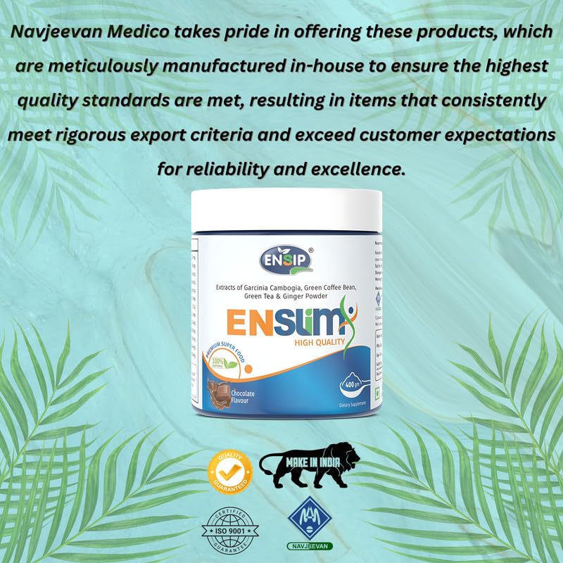 Ensip Weight Management Powder, Ayurvedic Supplement Infused With Garcinia Cambogia & Green Tea Extracts | For Men & Women 400gm 0.8lbs - Image 4