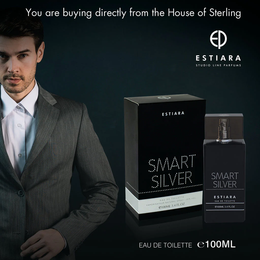 ESTIARA SMART SILVER EAU DE TOILETTE 100ML 3.4 FL.OZ. - Image 7