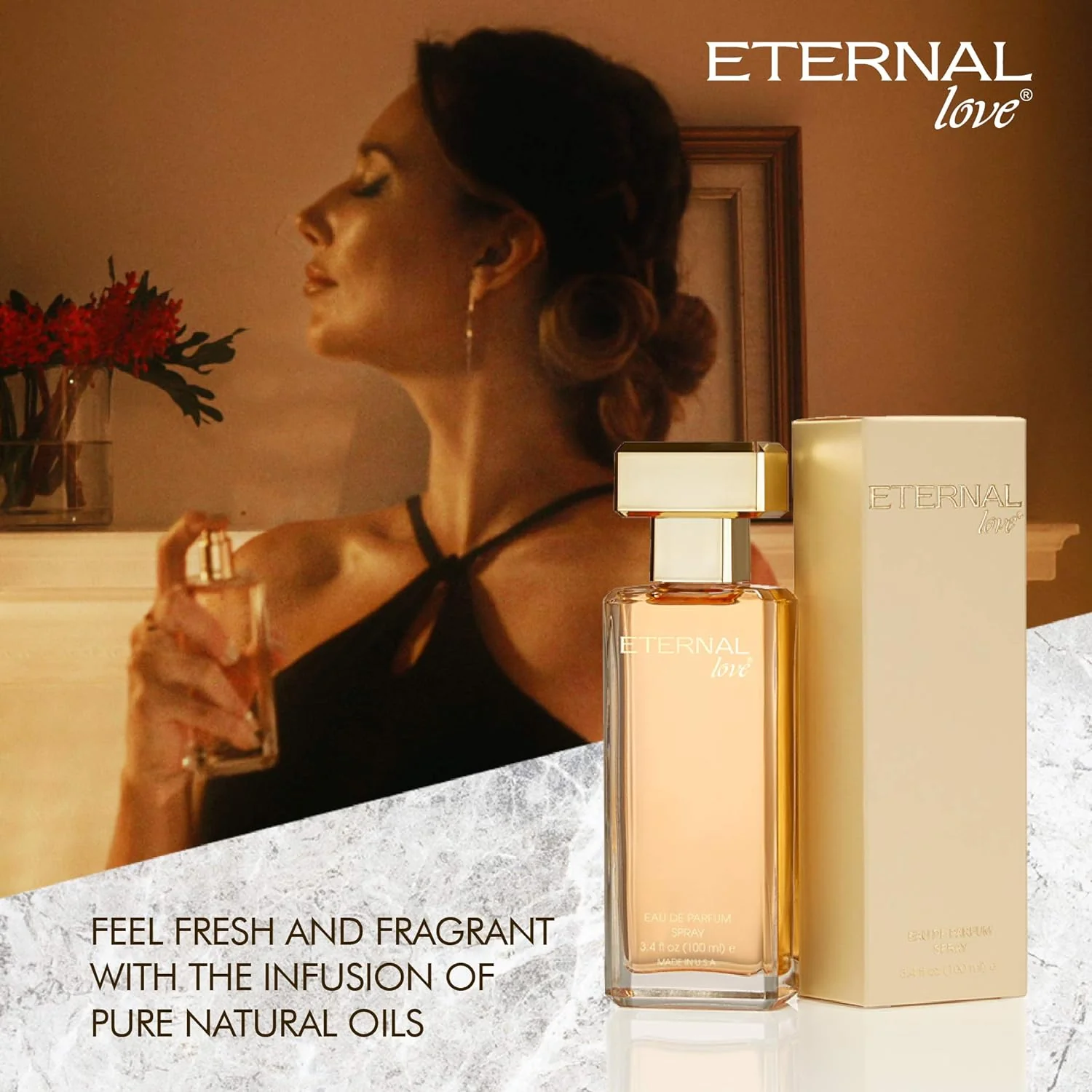 Eternal Love For Women Eau De Parfum Spray 100ml 3.4 Fl.oz. Long Lasting | Alcohol Free - Image 6
