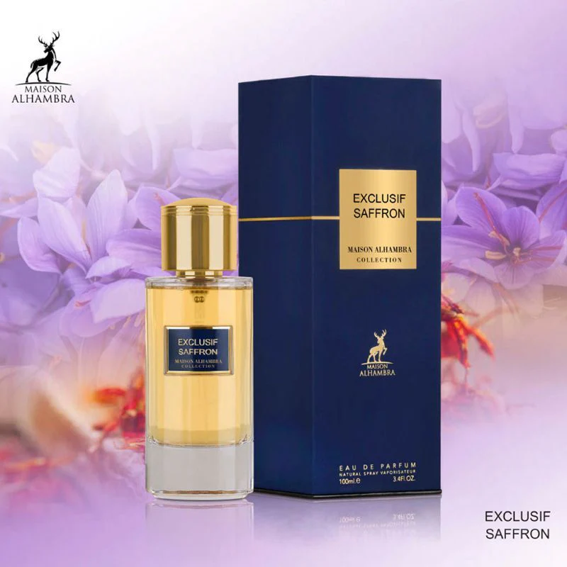 EXCLUSIF SAFFRON BY MAISON ALHAMBRA EAU DE PARFUM 100ML 3.4 FL.OZ. FOR MEN & WOMEN - Image 3