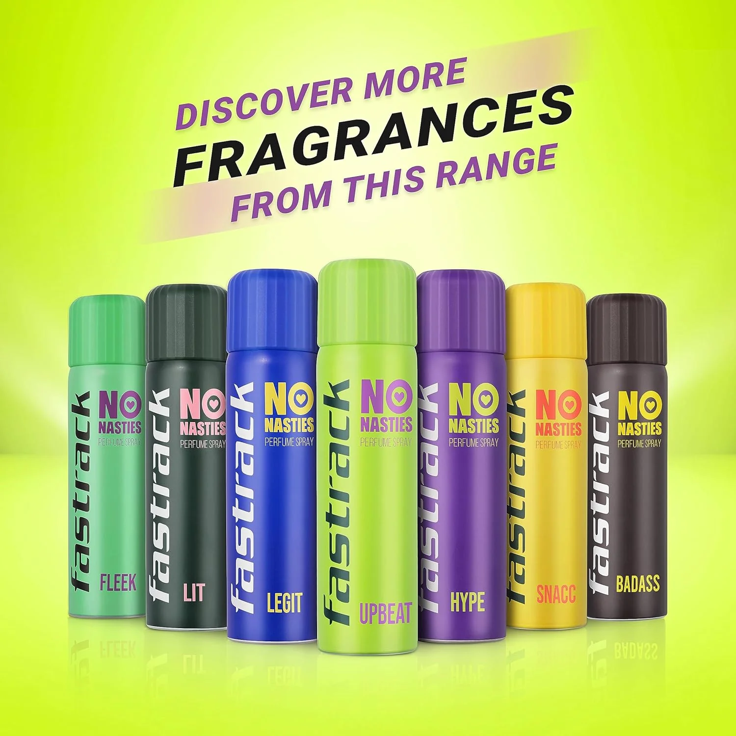 Fastrack No Nasties Upbeat Deodorant Perfume Spray 135ml 4.5 Fl.oz. Unisex Fragrance - Image 7