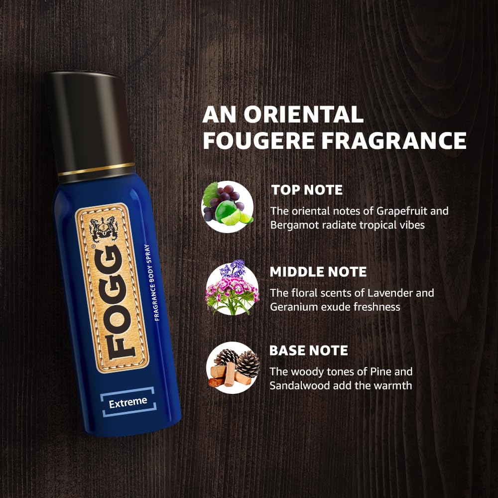 Fogg Fantastic Extreme No Gas Deodorant For Men | Long Lasting Perfume Body Spray 150 Ml 5 Fl.oz. - Image 3