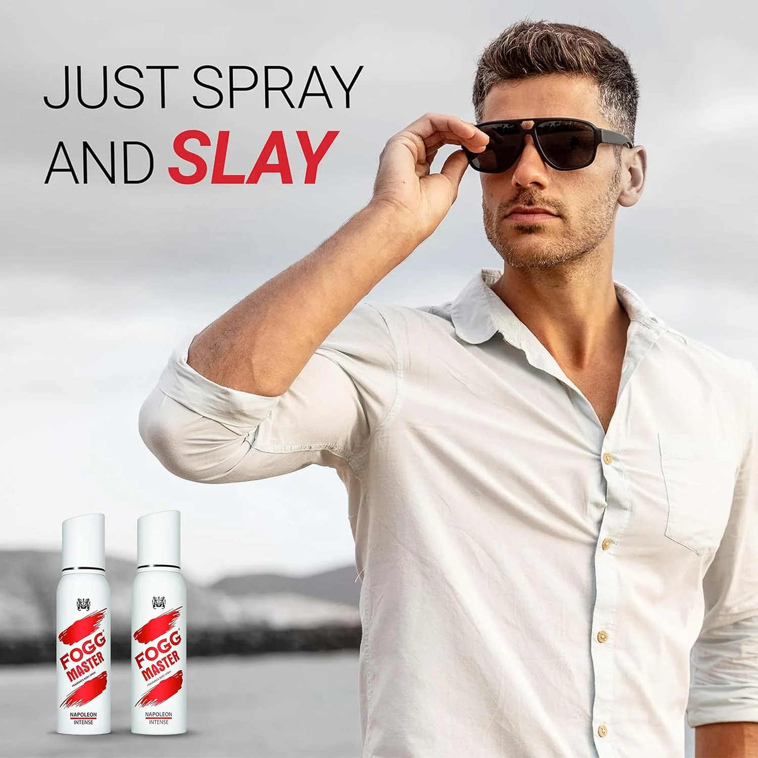 Fogg Master Napoleon Intense No Gas Deodorant For Men, Long Lasting Perfume Body Spray 120 Ml 4 Fl.oz. Each Pack Of 2 - Image 2