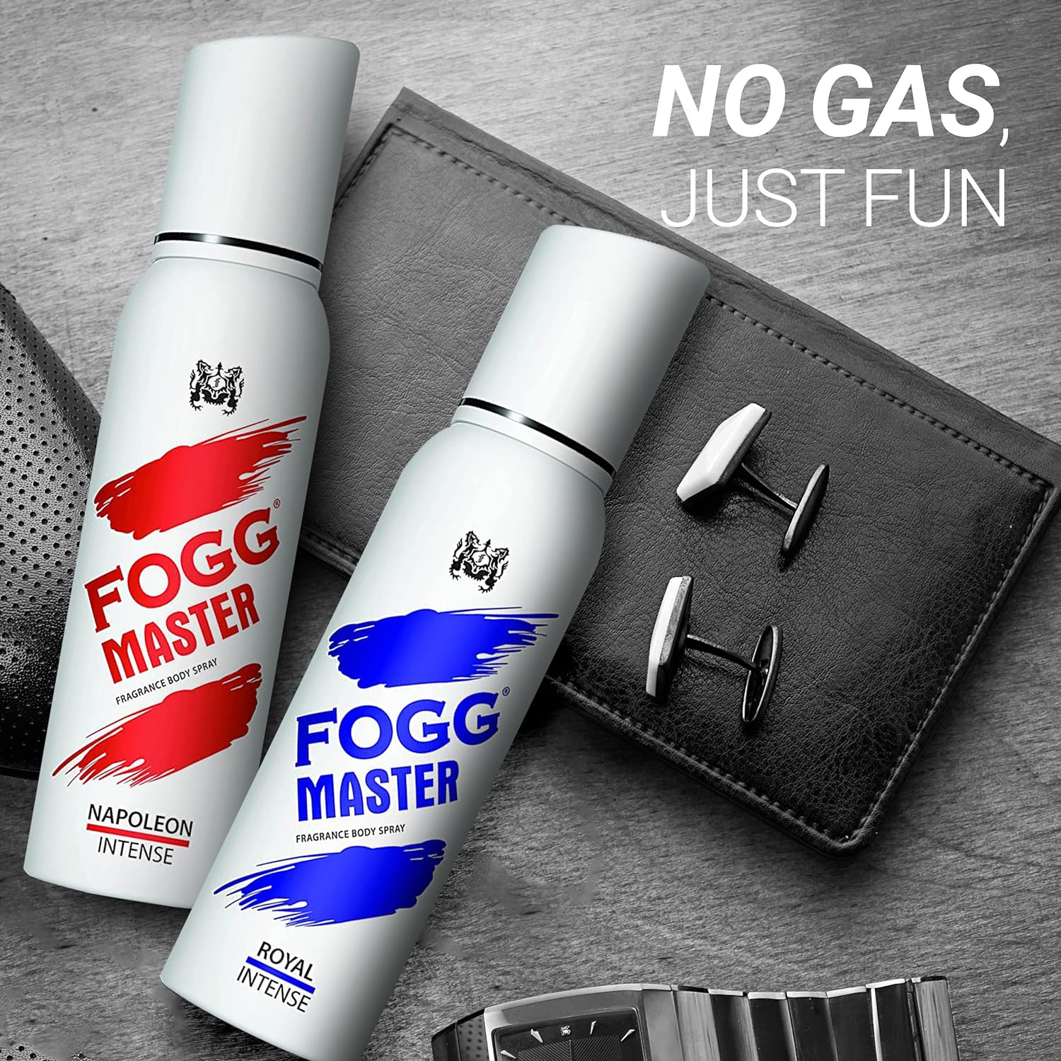 Fogg Master Royal & Napoleon Intense No Gas Deodorant For Men | Long Lasting Perfume Body Spray 120ml Each 4 Fl.oz. - Image 3