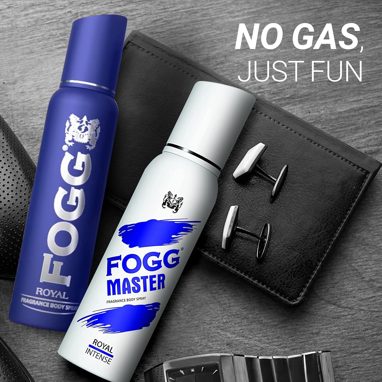 Fogg Royal 150ml 5 Fl.oz. & Master Intense Royal 120ml 4 Fl.oz. No Gas Deodorant For Men | Long Lasting Perfume Body Spray - Image 4