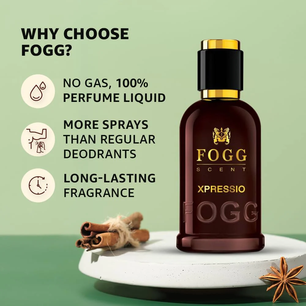 Fogg Scent Xpressio Eau De Parfum For Men 90 Ml 3 Fl.oz. | Long-lasting , Fresh & Powerful Fragrance - Image 2