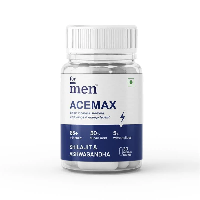 Formen Acemax Capsules For Men, Shilajit Ashwagandha, Ayurvedic Supplements, Enriched With 50% Fulvic Acid, Ashwagandha, & Black Pepper Extract, Natural | 30 Capsules 50gm 0.1lbs Each Pack Of 2 - Image 2
