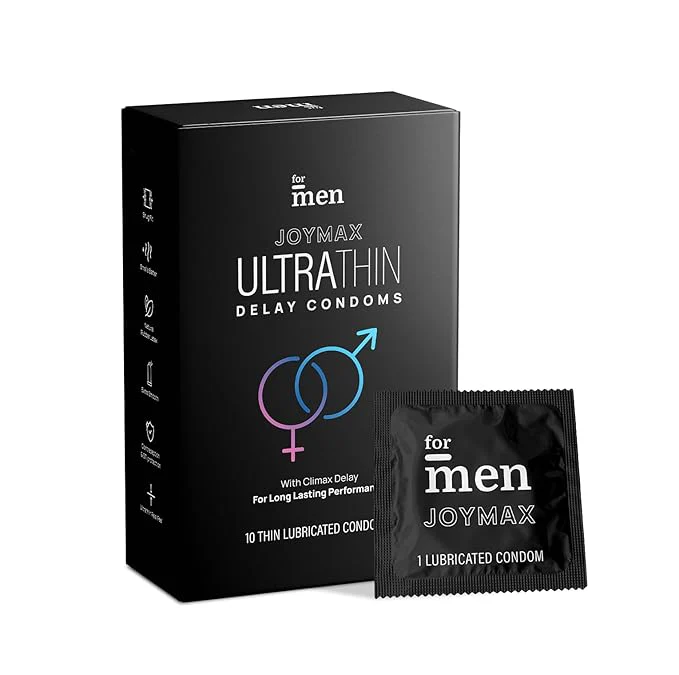 Formen Joymax Ultra Thin Delay Condoms For Men | Super Thin With Lubricant - 10 Count (Pack Of 3) - Image 2