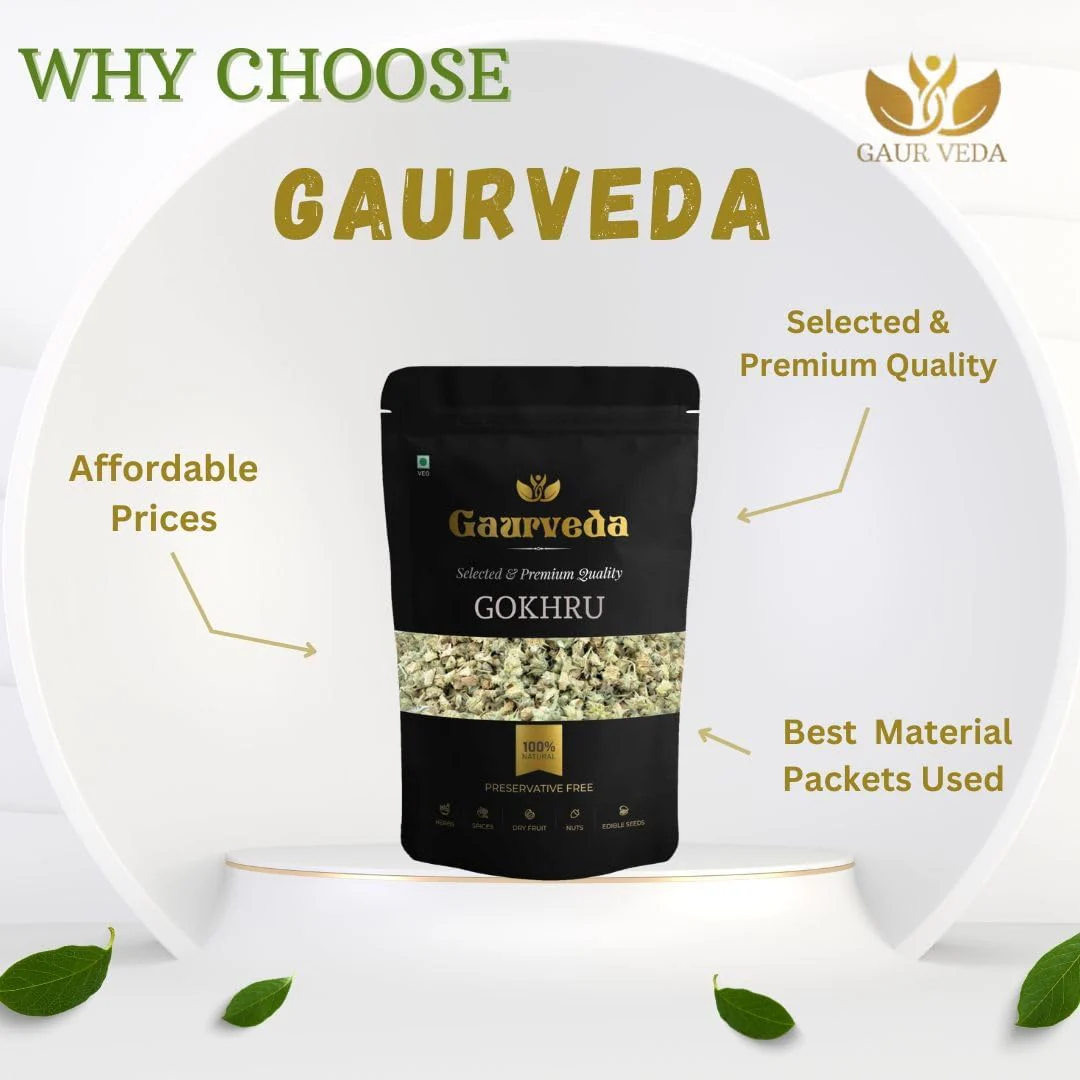 Gaurveda Gokhru Chota, Tribulus Terrestris Seeds, Small Caltrops, 100% Natural & Pure Tribulus Terrestris Seeds Supplement, Helps Boost Energy, Stamina & Vitality | 500gm 1.1lbs - Image 4