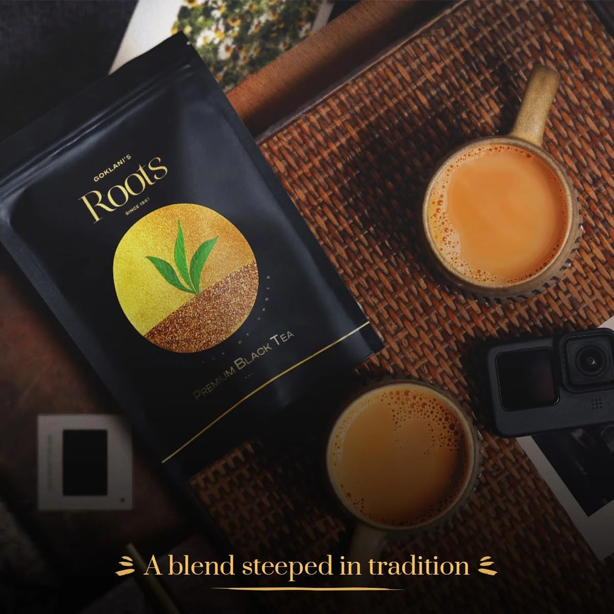 Goklani's Roots Premium Black Tea - Pack Of 2 X 250gm, 8.8 Ounce Each | Pure Handpicked CTC Leaves - Authentic Indian Smooth Flavor & Robust Taste | Medium Caffeine, Additives Free - Image 3