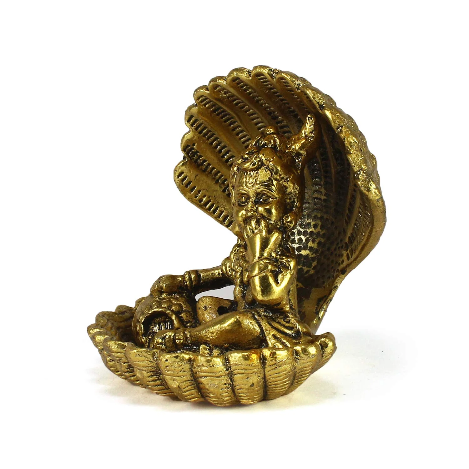 Golden Bal Gopal Krishna Having Makhan, Decorative Showpiece, Metal, Golden, Idol, Perfect For Occasions Like Krishna Janmashtami, Birthdays & Housewarmings, Etc | Handmade, Idol - Image 3