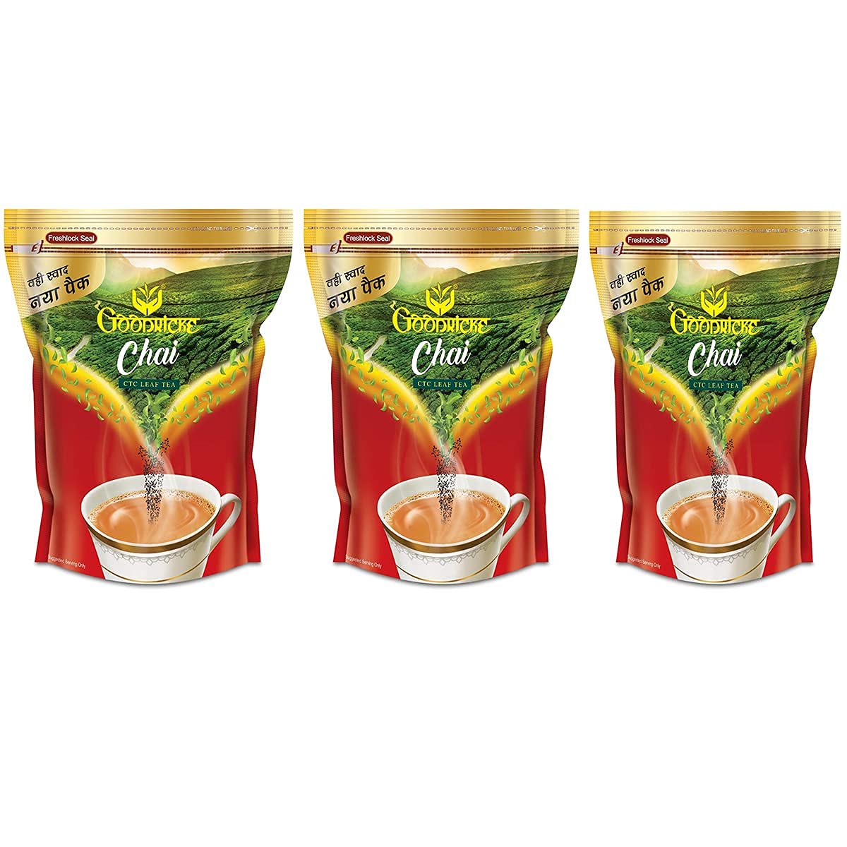 Goodricke Assam CTC Leaf Tea - Pack Of 3 X 500gm, 17.6 Ounce Each | 100% Pure & Natural Loose Leaves Tea - Premium Whole Leaf CTC Tea | Kadak Chai Patti - Richer Taste & Sweet Lasting Aftertaste - Image 2
