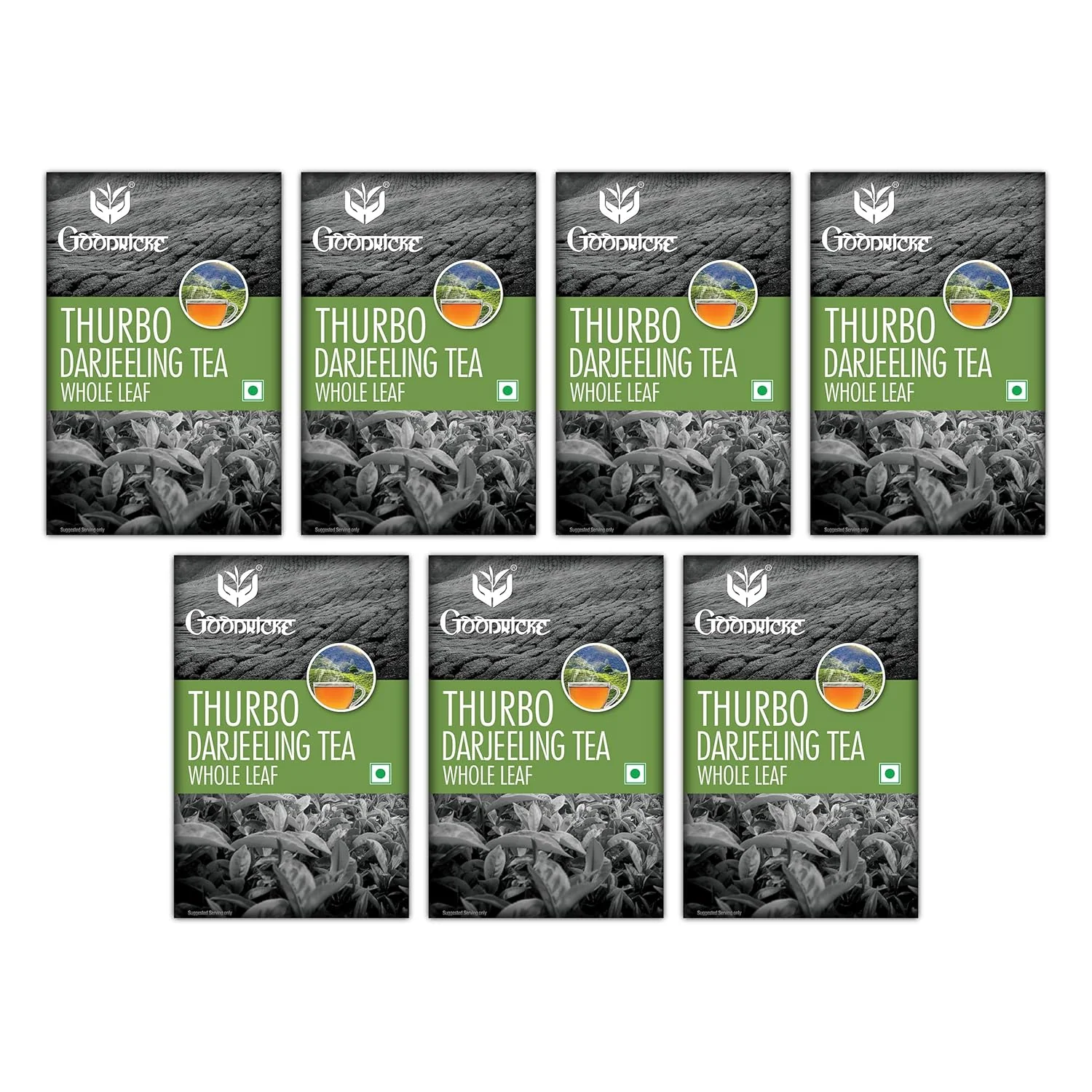 Goodricke Thurbo Darjeeling Whole Leaf Tea - Pack Of 7 X 100gm, 3.5 Ounce Each | Premium Black Long Loose Tea Leaves With Rich Taste - 100% Pure & Original Single Estate Chai Patti | Low Caffeine
