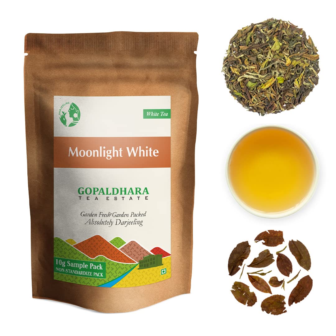 Gopaldhara Darjeeling Royal Series Tea Sample Pouches - Pack Of 6 Teas X 10gm, 0.35 Ounce Each | First Flush+ White Tea+ Second Flush+ Green Tea Chai Patti - Low Caffeine Loose Leaves - Image 3