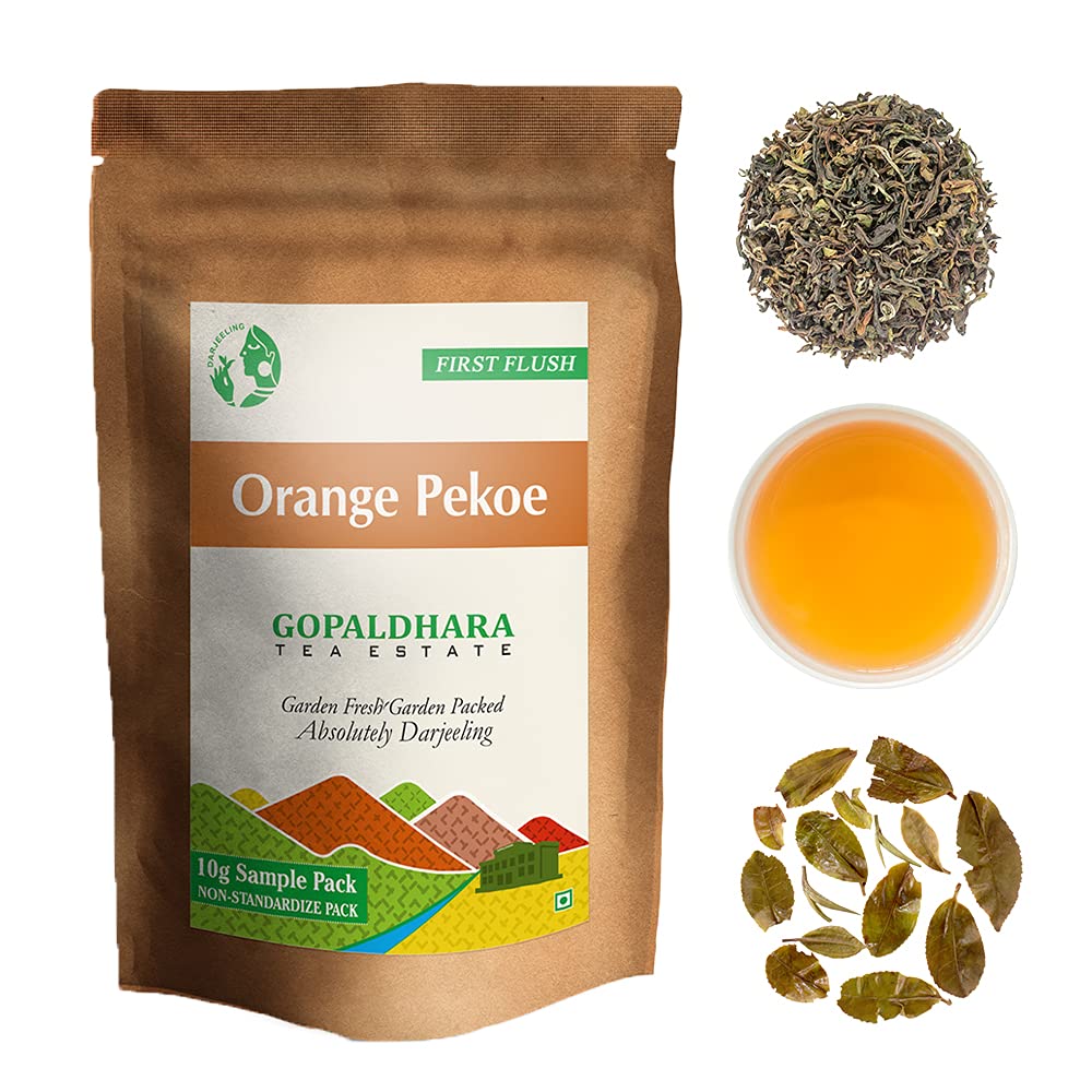 Gopaldhara Darjeeling Tea First Flush Tea Sample Pouches - Pack Of 7 Teas X 10gm, 0.35 Ounce Each | First Flush Low Caffeine Loose Leaves - Image 3