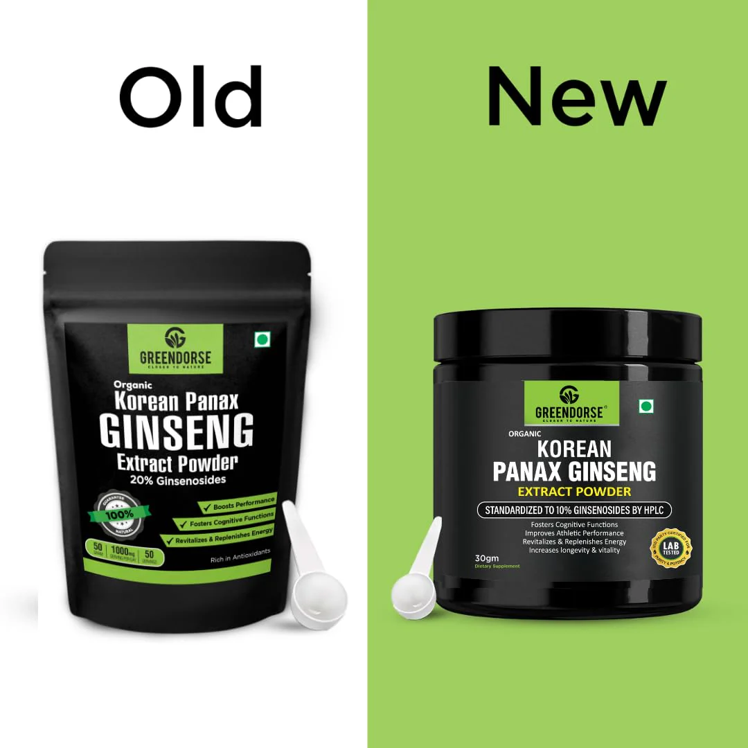 Greendorse Organic Korean Panax Ginseng Extract Powder 10% Active Ginsenosides By Hplc, Immune & Cognitive Support, Boosts Energy, Stamina, Vegan Friendly | 30gm 0.06lbs - Image 2