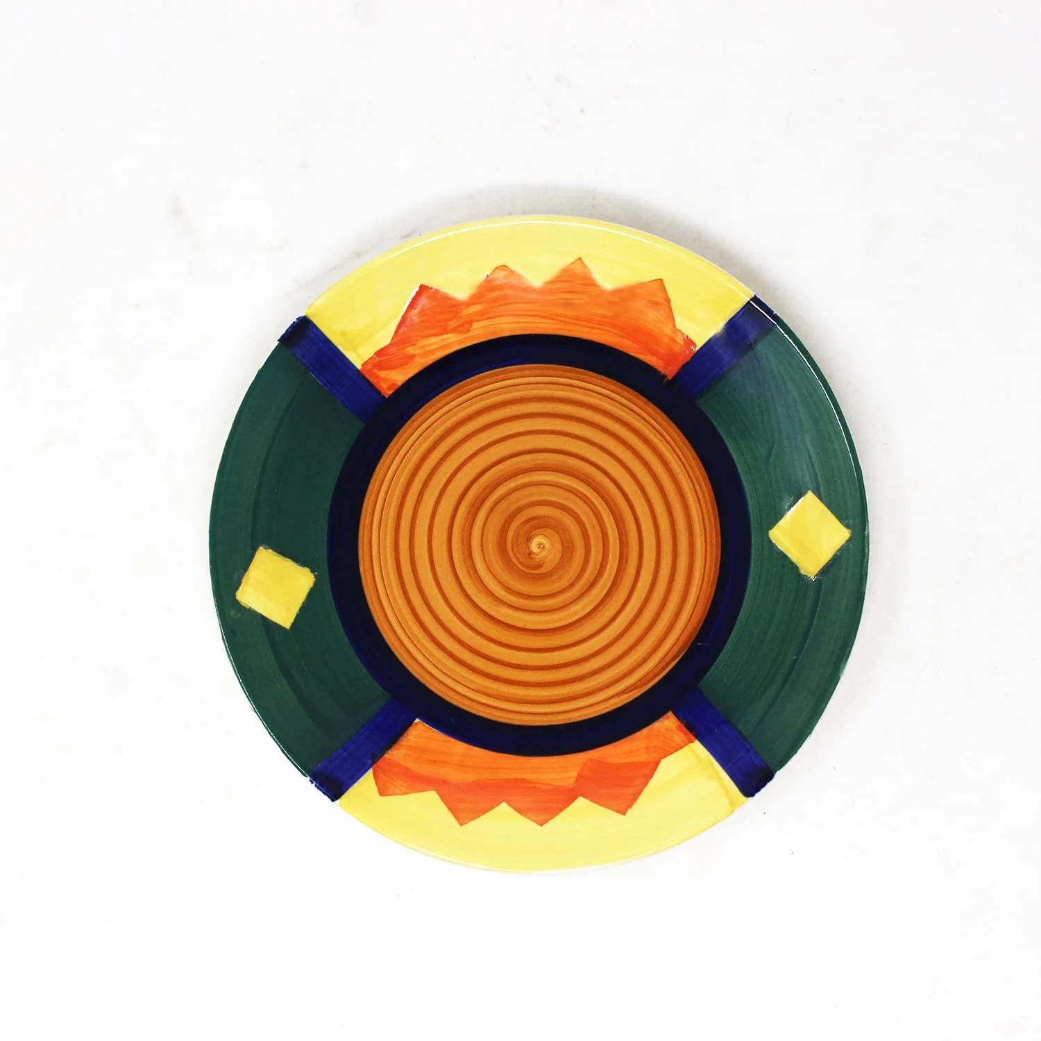 Hand Painted Boho Fiesta Ceramic Quarter Plates Set Of 4 | Small Side Plates For Dinner & Snacks - 7 Inch, 4 Pieces, Microwave Safe - Image 6