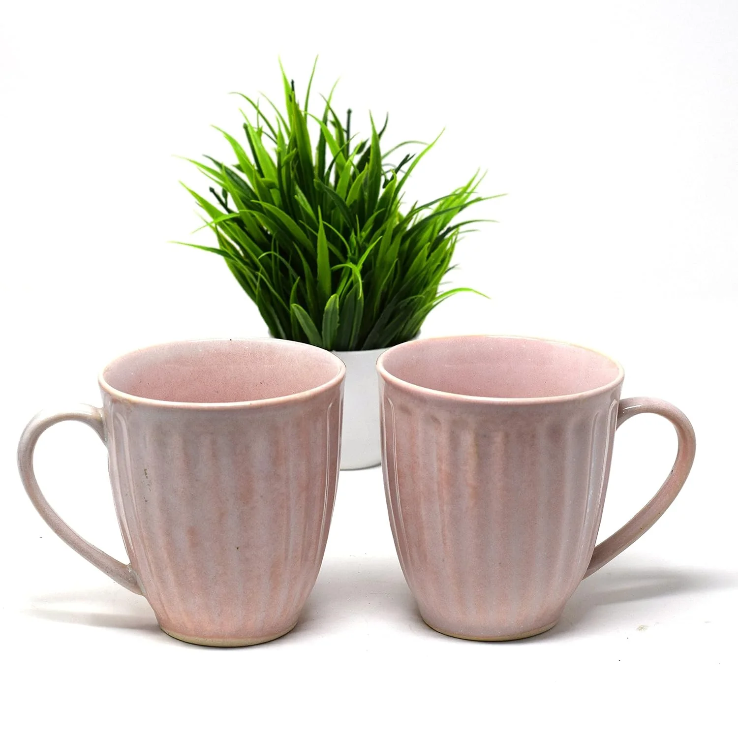 Handcrafted Flamingo Pink Ceramic Coffee Mug Set Of 2 - 350ml Each | Ceramic Mugs For Coffee, Tea, Milk - Microwave Safe & Dishwasher Safe - Image 4