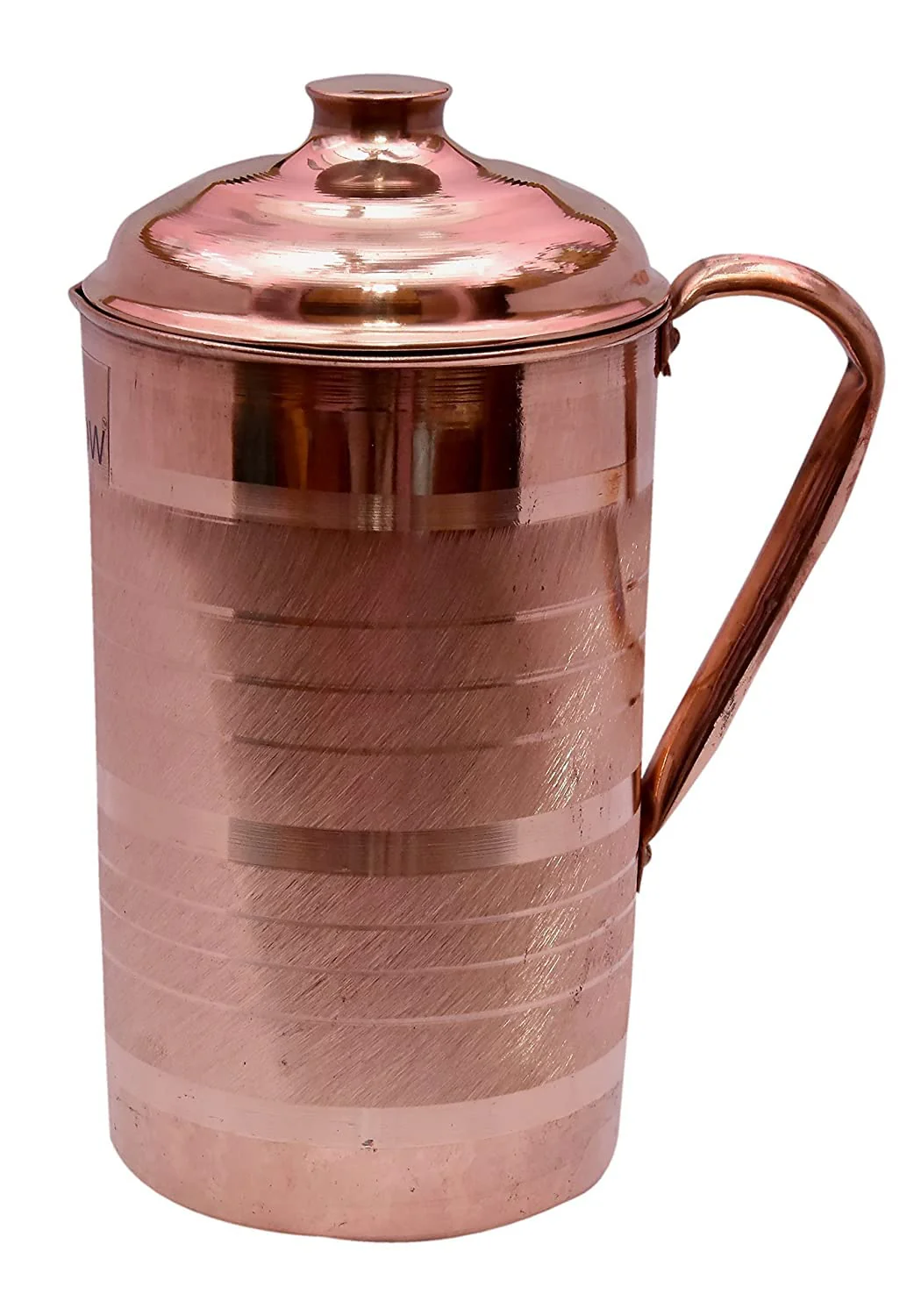 Handcrafted Pure Copper Jug For Water, 1.5 Liters | Golden Copper Jug Silver Touch - Tamba Jug - Image 5