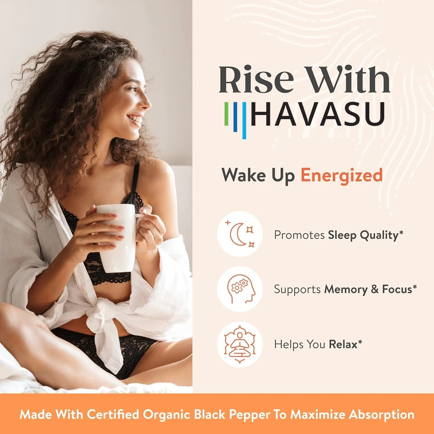 Havasu Organic Ashwagandha Root With Black Pepper 800mg, Natural Stress & Mood Relief, Sleep Support Supplement Ayurvedic Nootropic For Focus & Energy | 30 Capsules 50gm 0.1lbs - Image 2