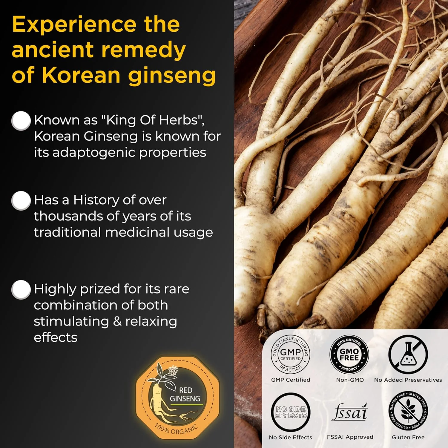 Health Veda Organics Private Limited Korean Red Ginseng 1000mg Supports Energy, Vitality & Strength, For Men & Women | 60 Veg Capsules - Image 5