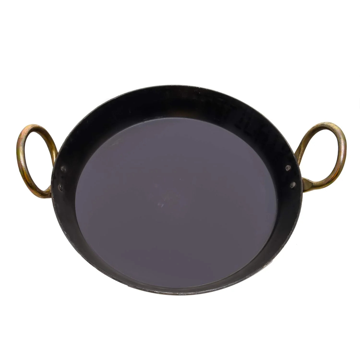 Heavy Base Black Cast Iron Flat Kadai - 11 Inches | Tavi, Fry Pan, Tai For Making Jalebi, Dal Tadka - Gas Stovetop Compatible - Image 3