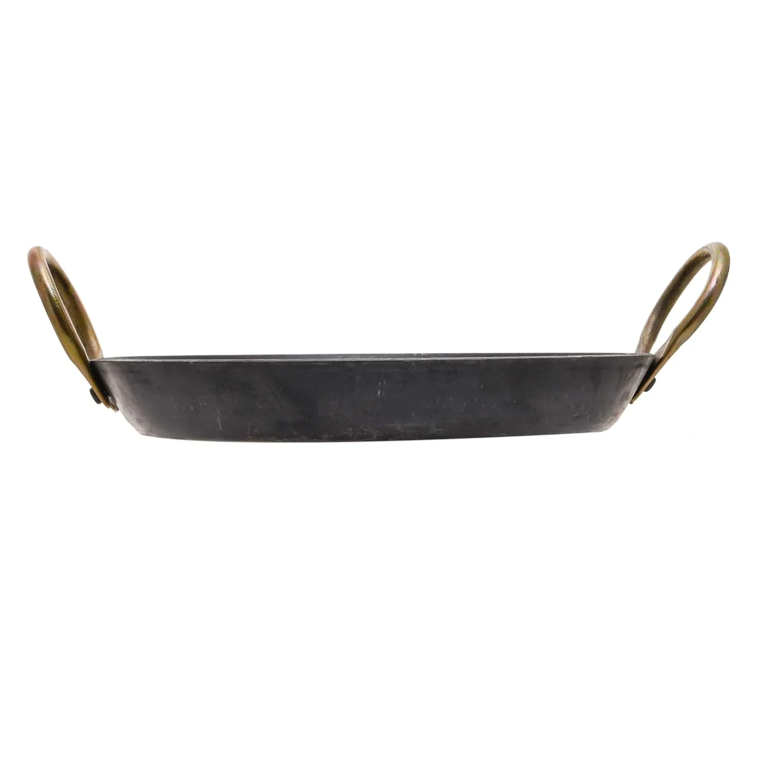 Heavy Base Black Cast Iron Flat Kadai - 12 Inches | Tavi, Fry Pan, Tai For Making Jalebi, Dal Tadka - Gas Stovetop Compatible - Image 2