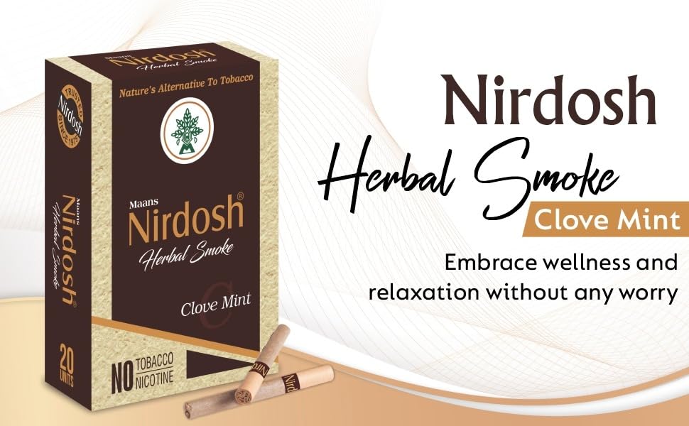 Herbal Cigarette Rolled In 100% Organic Natural Paper & Made With Herbal Ingredients - Pack Of 4X 20 Cigarettes | Clove Mint Flavored Tobacco Free & Nicotine Free Herbal Smoke - Image 4