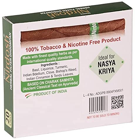 Herbal Filter Dhoompan Cigarette For Quit Smoking - 20 Cigarette Sticks | No Addiction Handmade Herbal Cigarette - Tobacco & Nicotine Free - Image 2