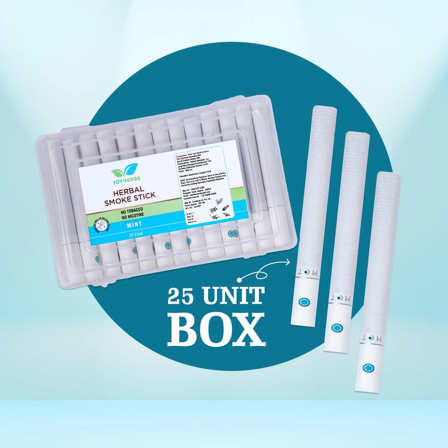 Herbals Mint Flavour Cigarette Herbal Smoke Sticks - 2 Packet 50 Sticks - Tobacco And Nicotine Free - Image 3