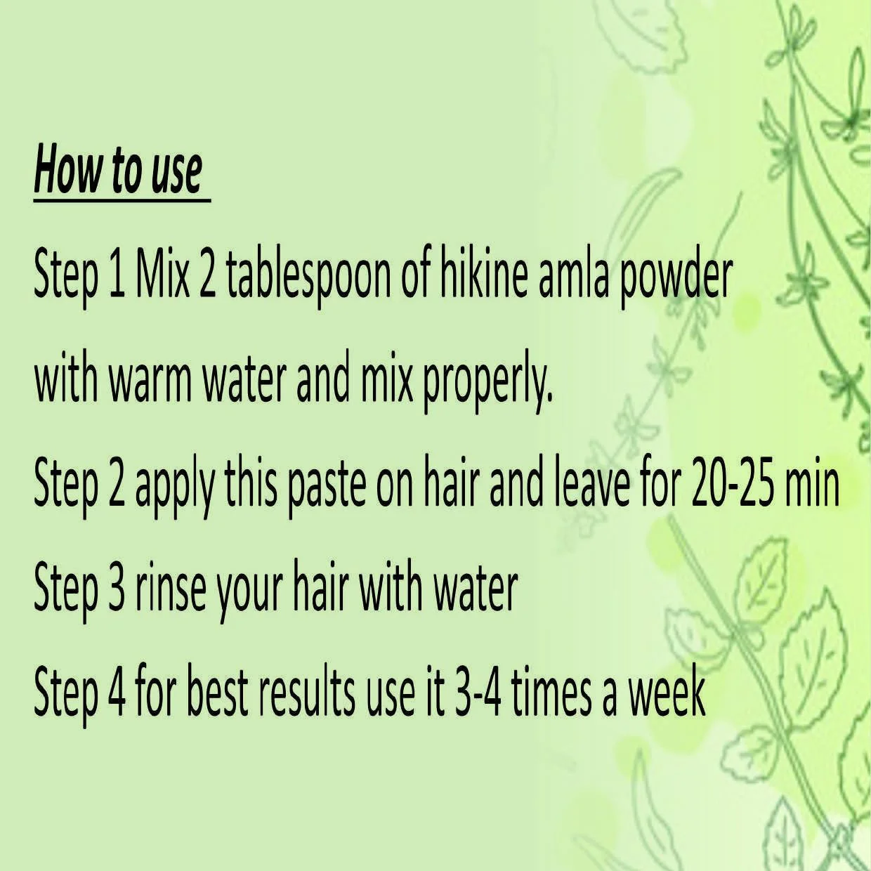 Hikine 100% Pure & Natural Amla Powder For Hair Growth, Made From 100% Pure & Natural Amla | 200gm 0.4lbs - Image 4