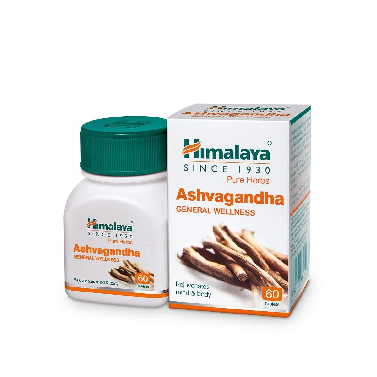 Himalaya Ashvagandha General Wellness Tablets, Stress Relief, Rejuvenates Mind & Body, Helps Improve The Overall Sleep Quality & Maintains Healthy | 60 Tablets 100gm 0.2lbs
