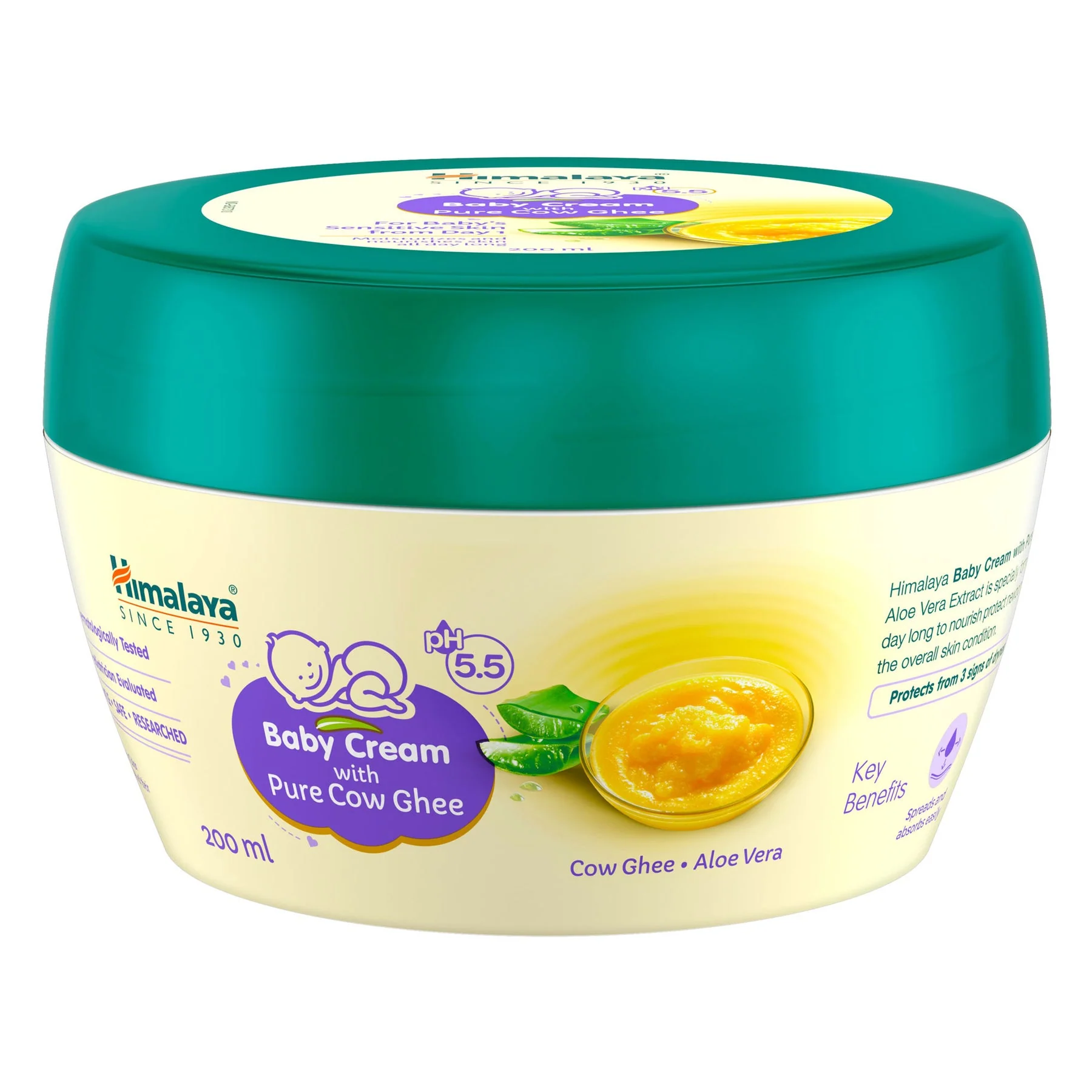 Himalaya Baby Cream With Pure Cow Ghee, Moisturizes And Nourishes Skin All Day Long | 200ml - Image 2