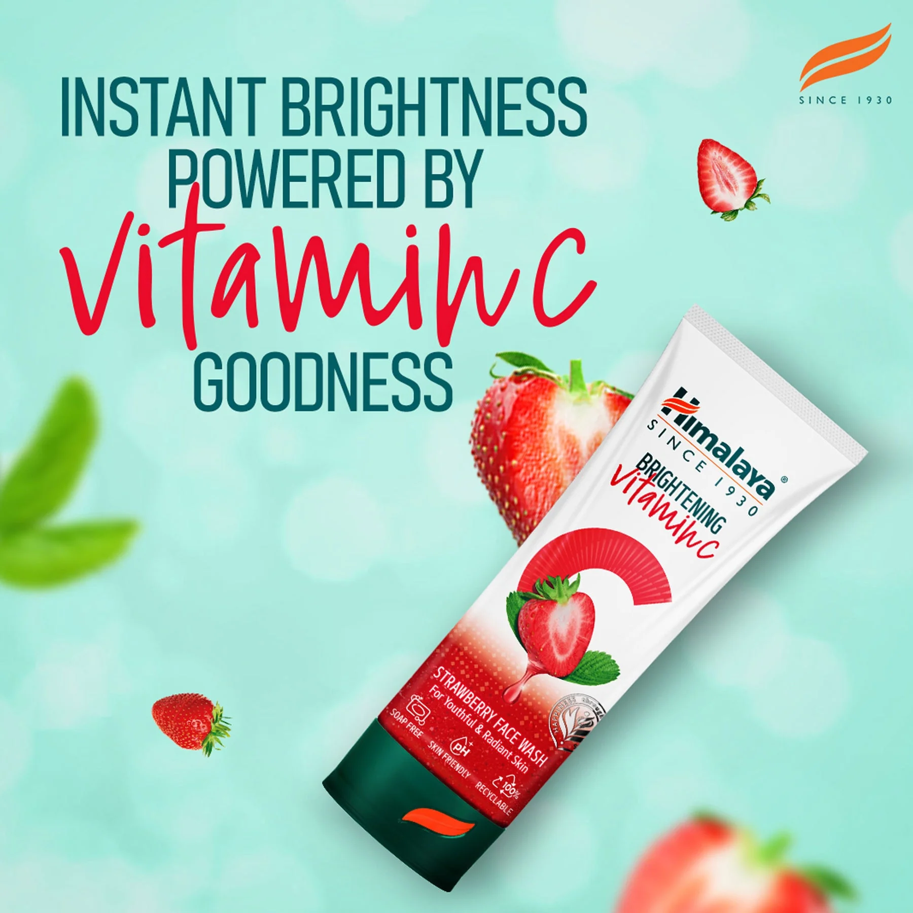 Himalaya Brightening Vitamin C Strawberry Face Wash, Helps Boost The Skin’s Natural Radiance | 100ml - Image 3