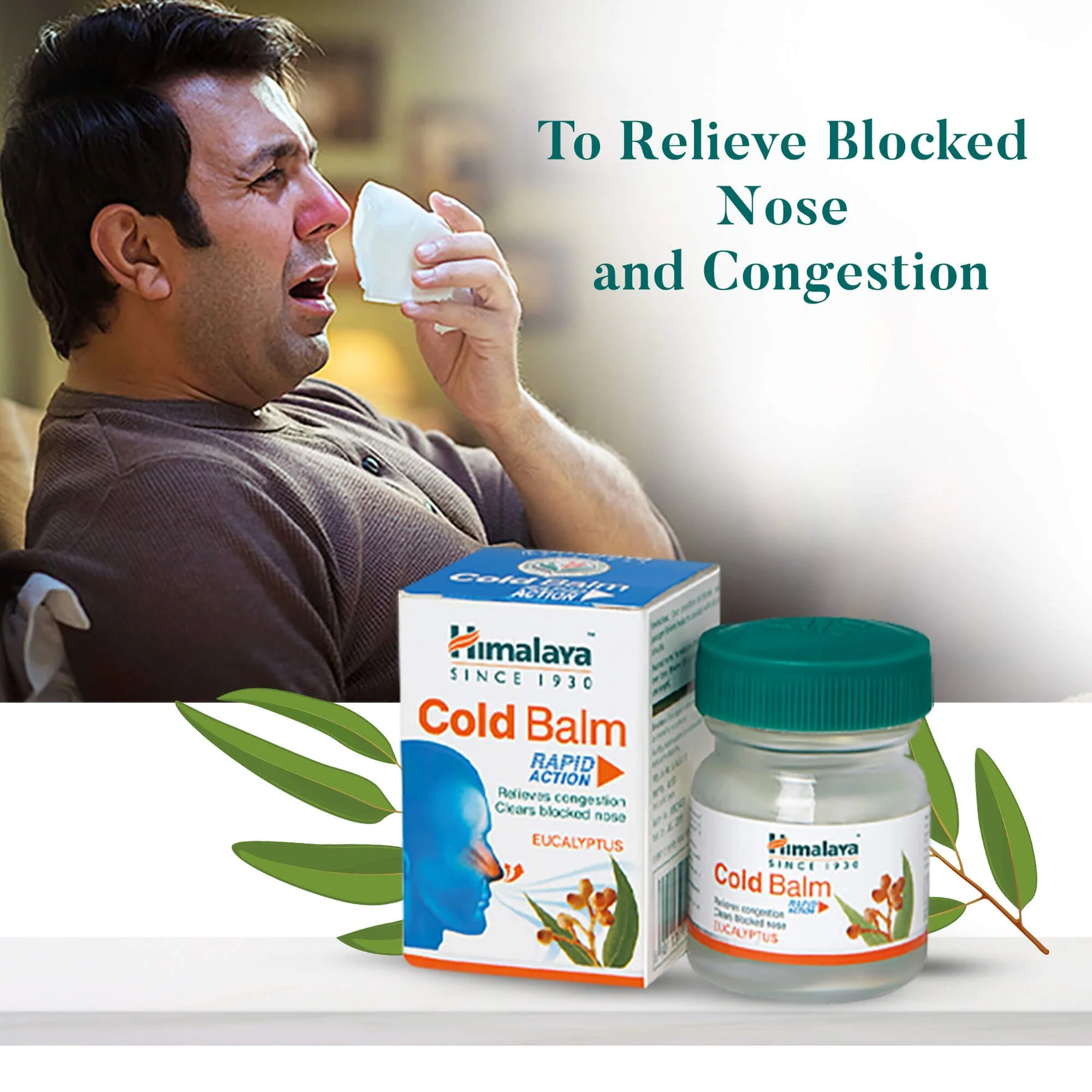 Himalaya Cold Balm, Relieves Nasal And Chest Congestion | 10gm - Image 4