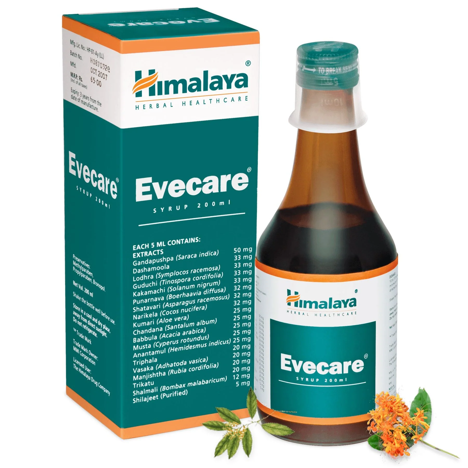 Himalaya Evecare Syrup, Helps Manage Premenstrual Syndrome (PMS) & Useful For Menstrual Disorders | 200ml - Image 5