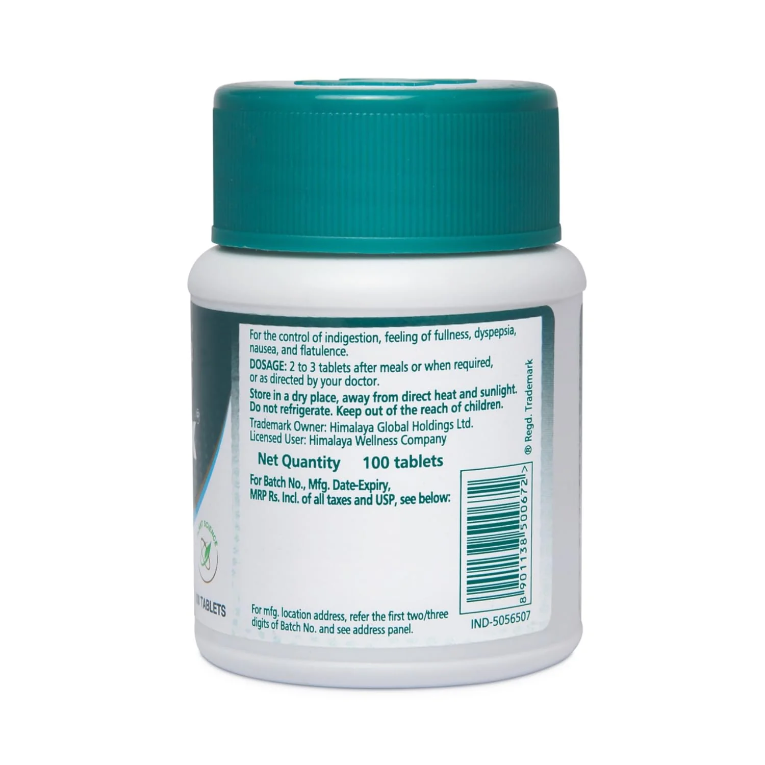 Himalaya Gasex, Improves Digestion Relieves Trapped Gasses Provides Relief From Bloating | 100 Tablets (Pack Of 5) - Image 6